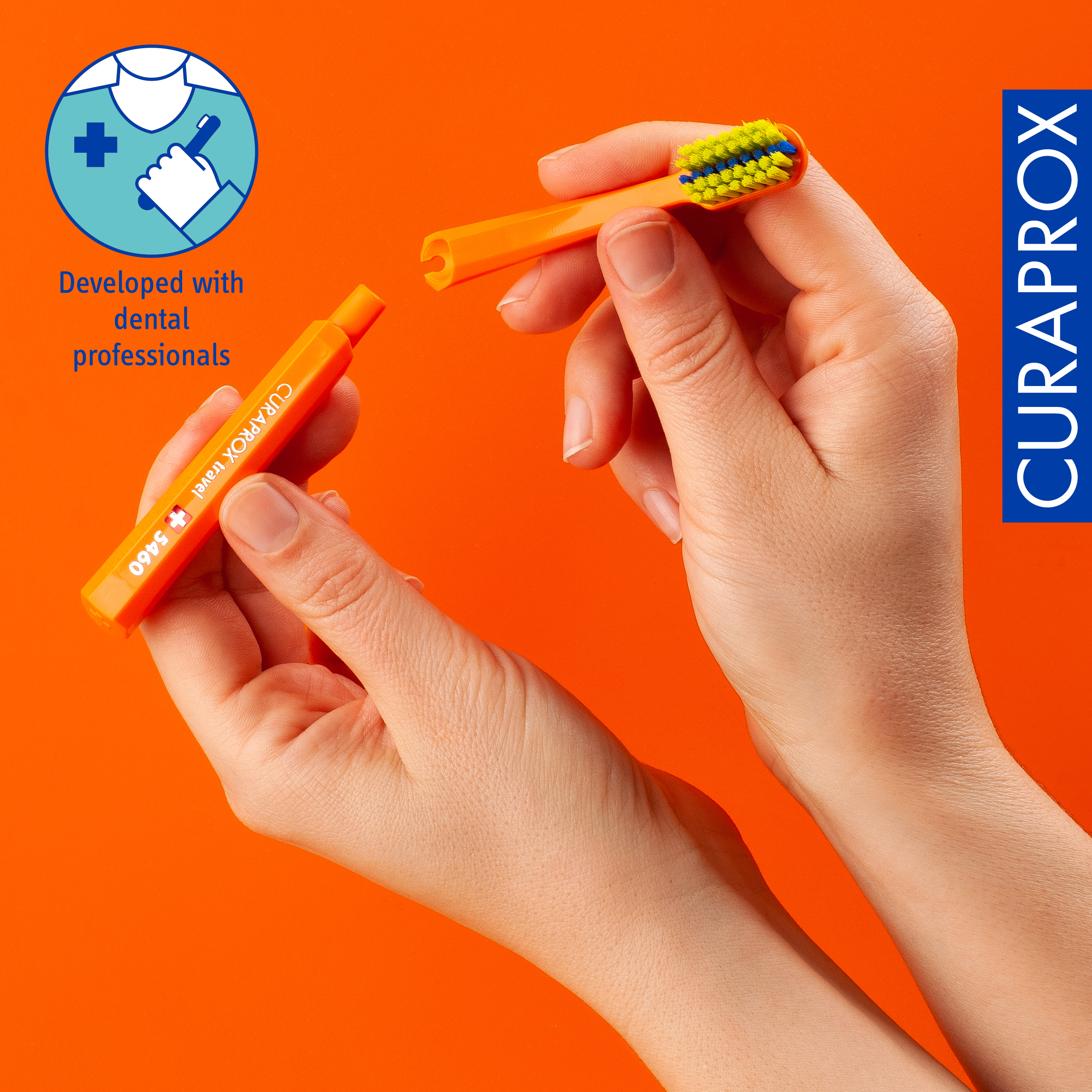 Ortho Travel Set spare brush head. Orange. 2 pcs - Image 5